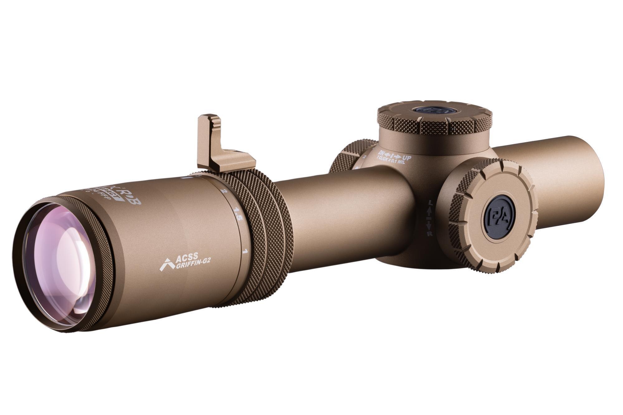 Primary Arms Primary Arms Compact PLxC 1-8X24 FFP RDB Rifle Scope - ACSS Griffin MIL G2 Reticle - FDE - view 4